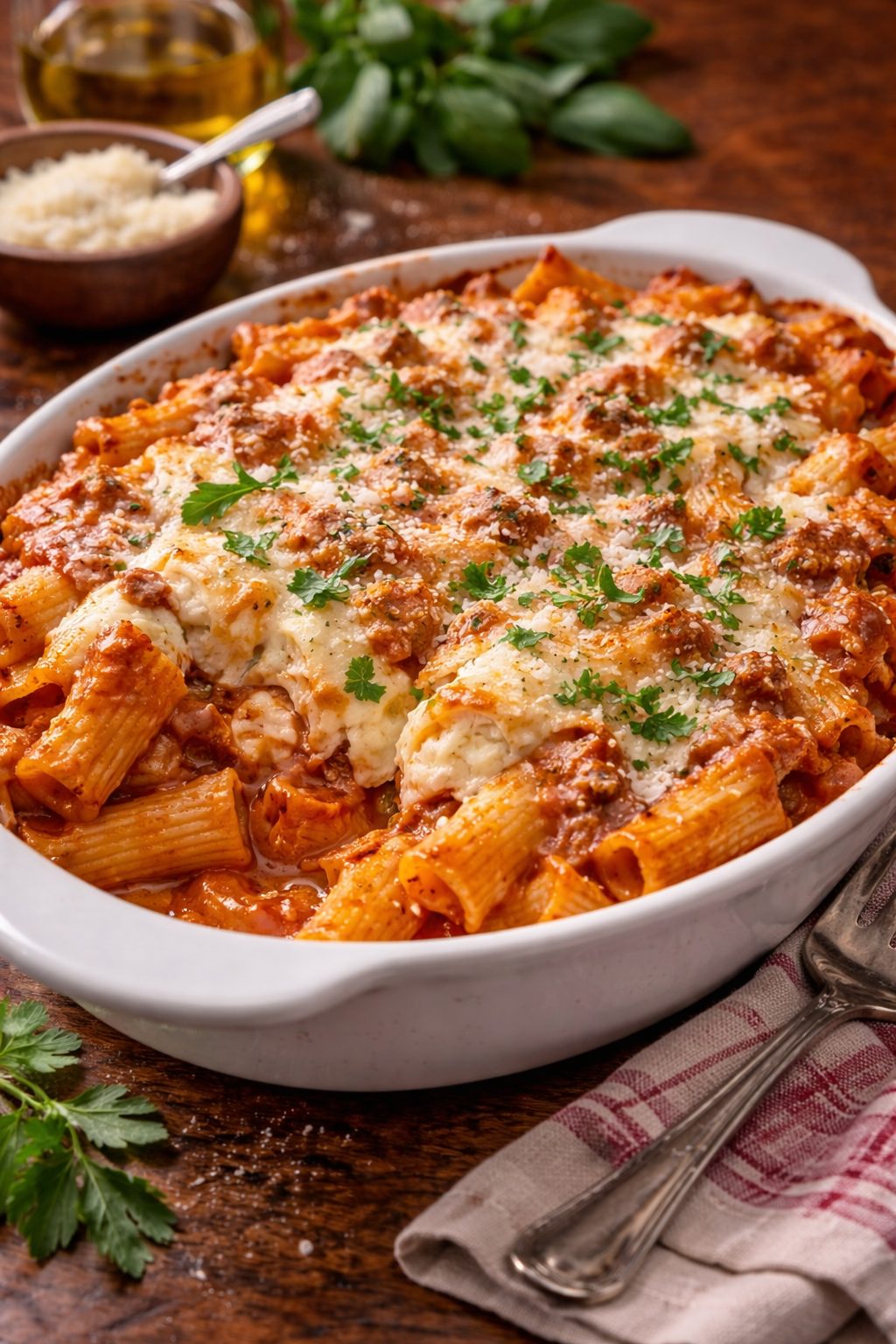 Baked pasta dishes from the same Sunday oven