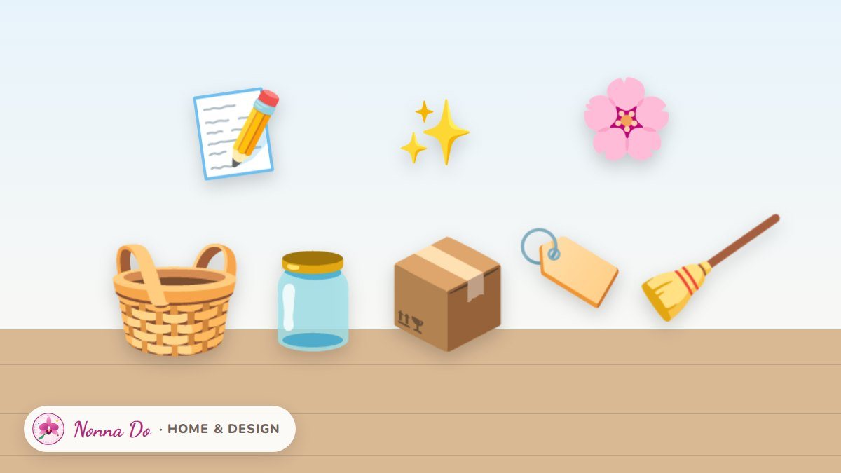 Baskets, jars and labels — an organized home