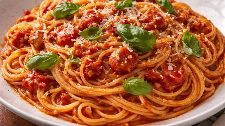 Spaghetti with Nonna’s Sunday sauce